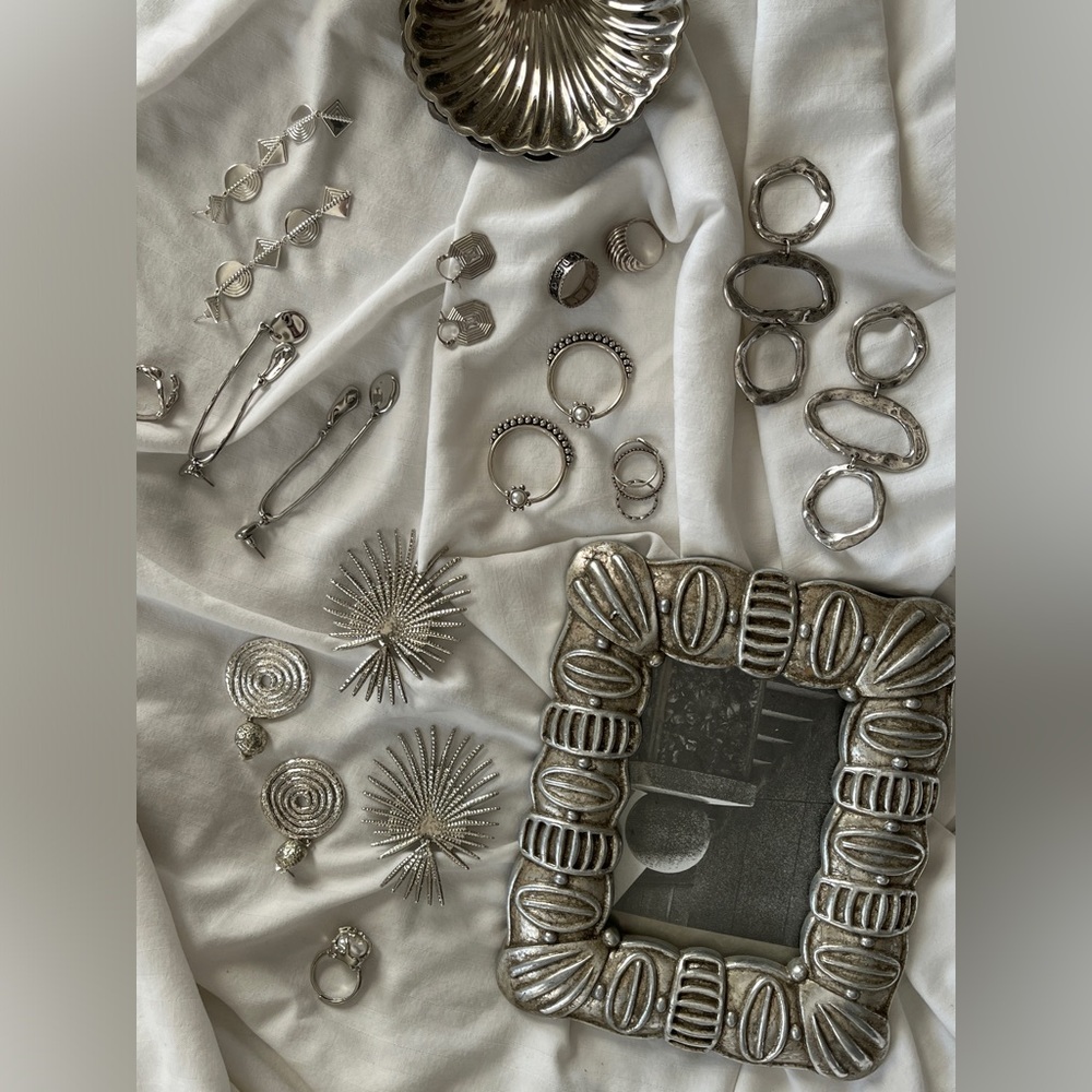 LUV AJ SILVER EARRINGS CULT GAIA 8 OTHER REASONS FREE PEOPLE ANTHROPOLOGIE BOHO - Picture 11 of 12